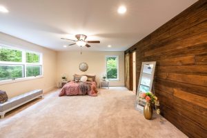 a staged room in a house for sale