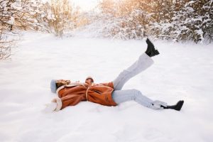 A girl in the snow