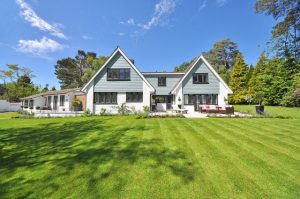 A house with a big yard.