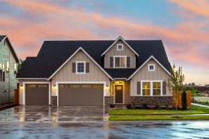  modern house with a garage